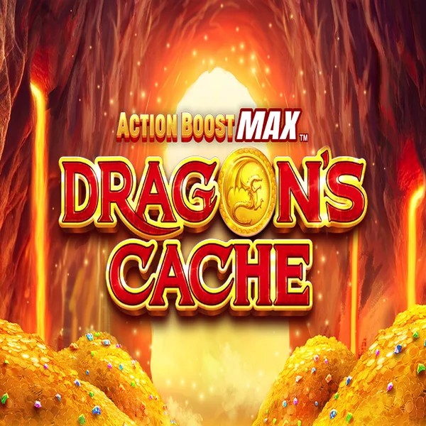 Action Boost Max Dragon's Cache online game logo by SpinPlay Games on roulettinocasinoo.com