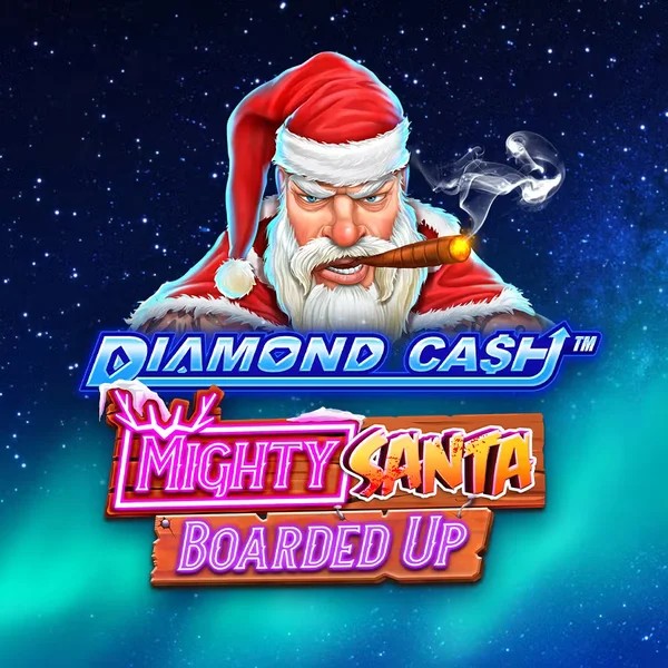 Slots logo of Diamond Cash Mighty Santa Boarded Up from Greentube at Roulettino Casino