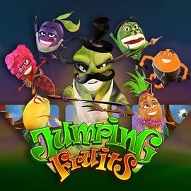 Jumping Fruits slot logo by Wazdan at Roulettino Casino