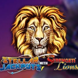 Official Jackpots logo: Stellar Jackpots with Serengeti Lions by Lightning Box Game at Roulettino Casino