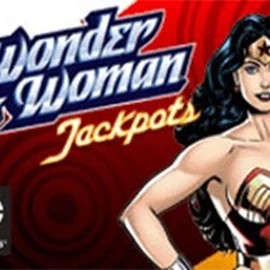 Wonder Woman Jackpots slot logo by Amaya at Roulettino Casino